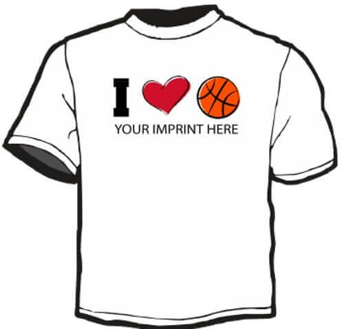Shirt Template: I Love Basketball 3