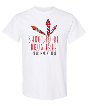 Shoot to be drug free. Drug prevention shirt.