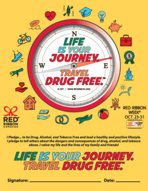 Life Is Your Journey. Travel Drug Free.™ Commitment Certificates - Set of 100 4