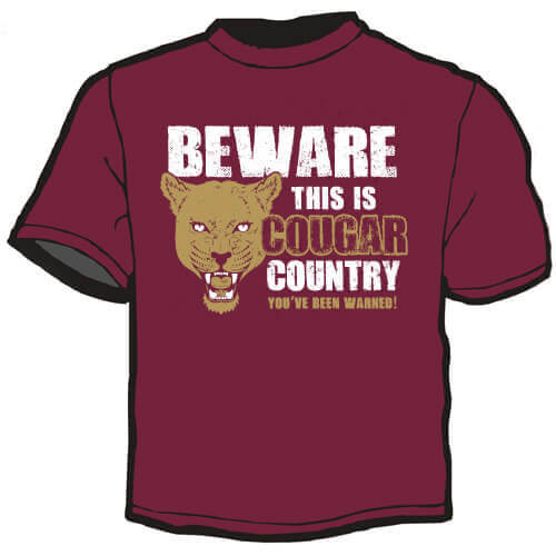 School Spirit Shirt: Beware This Is Cougar County 3