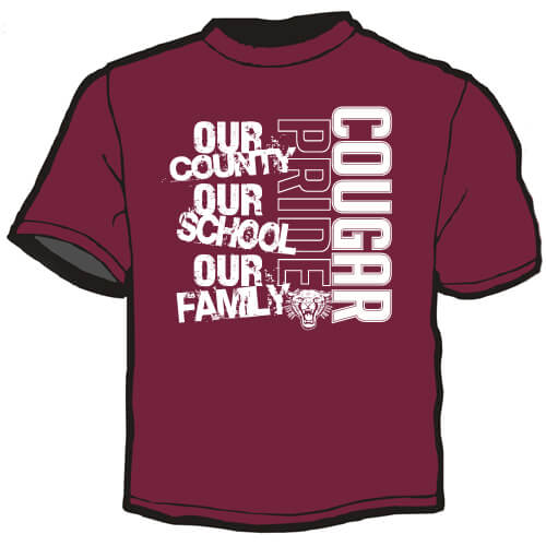 School Spirit Shirt: Our County, Our School, Our Family 2