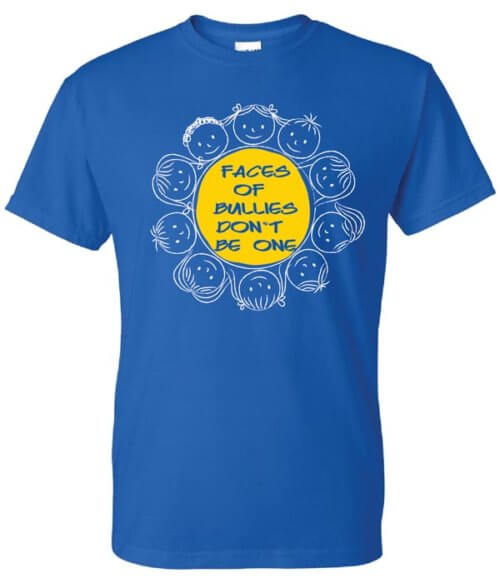 Bullying Prevention Shirt: Faces Of Bullies Don't Be One 3