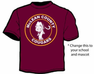 Shirt Template: McLean County Cougars 3