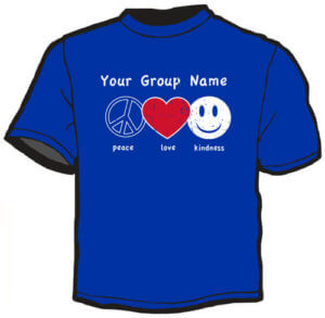 Shirt Template: Peace, Love, Kindness 21