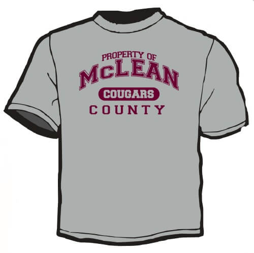 Shirt Template: Property Of McLean County Cougars 1