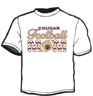 School Spirit Shirt: Cougar Football Mom 29