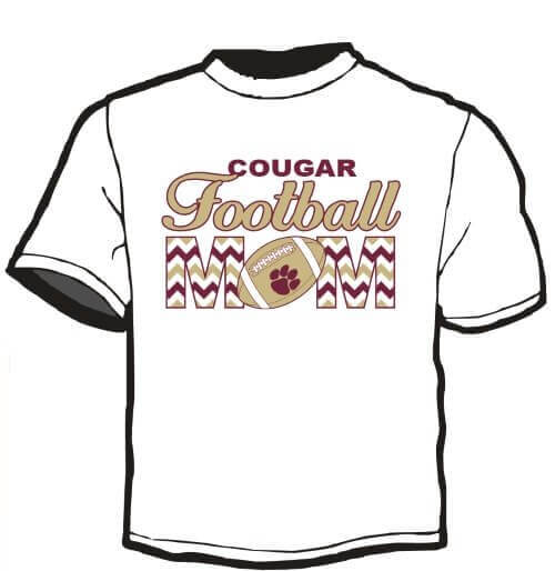 School Spirit Shirt: Cougar Football Mom 3