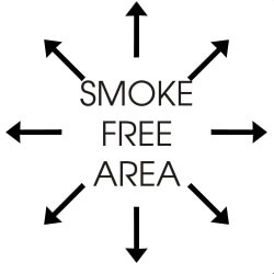 Tobacco Prevention Banner (Customizable): Smoke Free Area 1