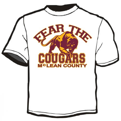 School Spirit Shirt: Fear The Cougars 2