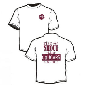 Shirt Template: Rise and Shout, The Cougars Are Out 32