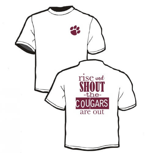 Shirt Template: Rise and Shout, The Cougars Are Out 2