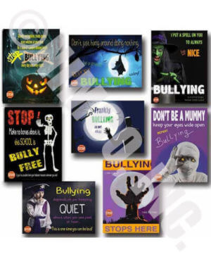 Stop Bullying Halloween Series - Set of 8 Posters - Laminated 16