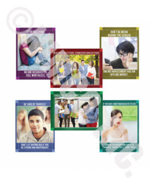 Bullying Hurts Anti-Bullying Guidance Poster Series - Set of 6 Posters - Laminated 6