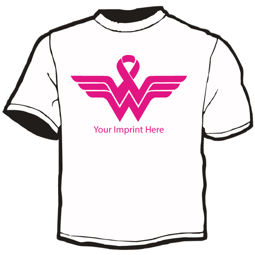 Cancer Awareness Shirt: Wonder Woman Pink Ribbon 3