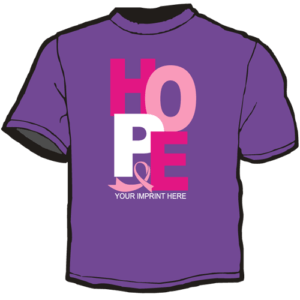 Cancer Awareness Shirt: Hope Ribbon #1 8