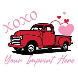 Holiday and Seasonal Banner (Customizable): Red Truck with Hearts