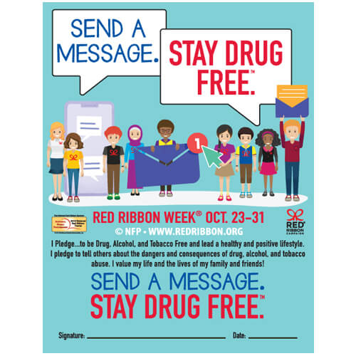 Send A Message. Stay Drug Free.™ Commitment Certificates - Set of 100 2