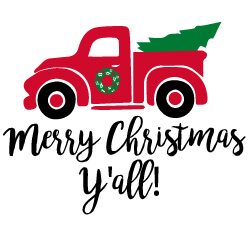 Holiday and Seasonal Banner (Customizable): Merry Christmas Y'all 1