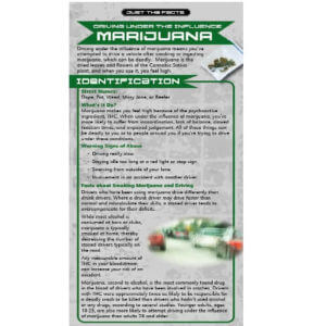 Just The Fact Rack Cards: Driving Under the Influence of Marijuana 5