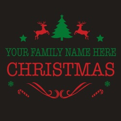 Holiday and Seasonal Banner (Customizable): (Your Family Name Here) Christmas 1