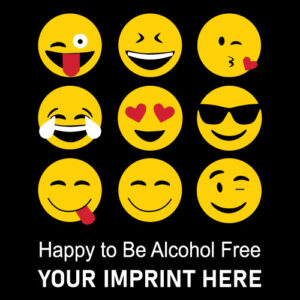 Alcohol Prevention Banner (Customizable): Happy to Be Alcohol Free