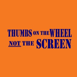 Texting and Driving Banner (Customizable): Thumbs On The Wheel Not The Screen 3