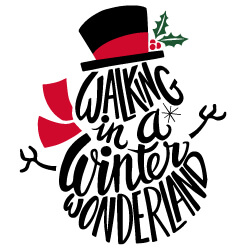 Holiday and Seasonal Banner (Customizable): Walking In A Winter Wonderland 1