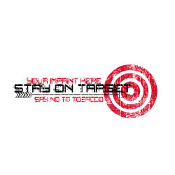 Tobacco Prevention Banner (Customizable): Stay On Target, Say No To Tobacco 2