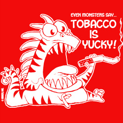 Tobacco Prevention Banner (Customizable): Even Monsters Say Tobacco Is Yucky 2