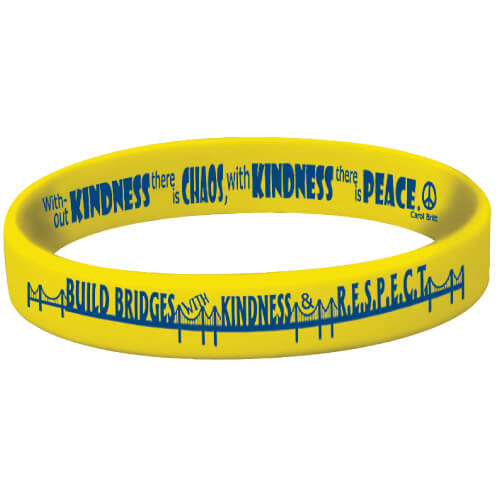 Build Bridges with Kindness & Respect Silicone Bracelet 1