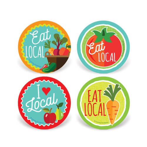 Eat Local Stickers 3