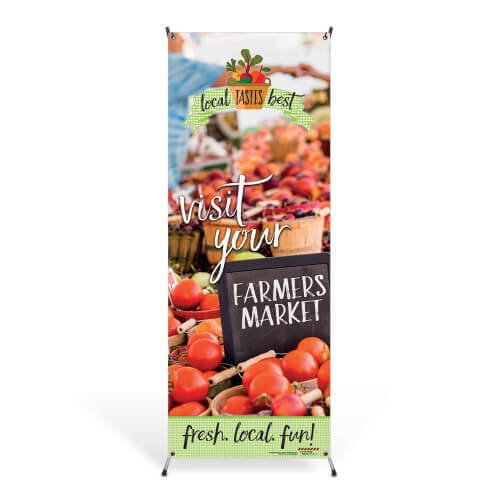 Farmers Market Vinyl Banner with Stand 3
