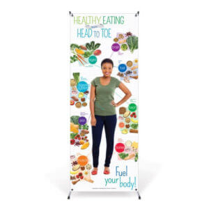 Adult Healthy Eating Vinyl Banner with Stand 1