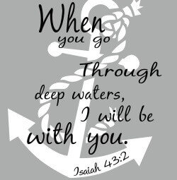 Predesigned Banner (Customizable): When You Go Through Deep Waters I Will Be With You 2