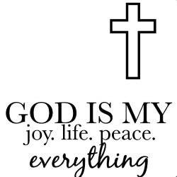 Faith and Encouragement Banner (Customizable): God Is My Joy, Life, Peace, Everything 2