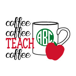 Teacher Appreciation Banner (Customizable): Coffee and Teach 1