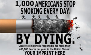 Tobacco Prevention Banner (Customizable): 1,000 Americans Stop Smoking Every Day. 5