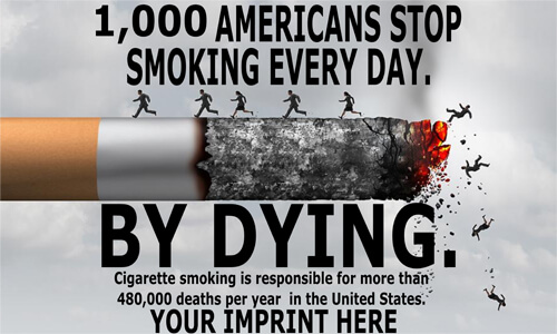 Tobacco Prevention Banner (Customizable): 1,000 Americans Stop Smoking Every Day. 1