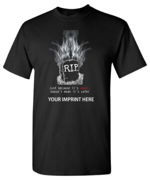Just because it's vapor doesn't mean it's safer. Vaping prevention shirt