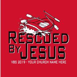 Bible School Banner (Customizable): Rescued By Jesus 2