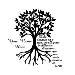 Predesigned Banner (Customizable): Family Tree With Roots 2
