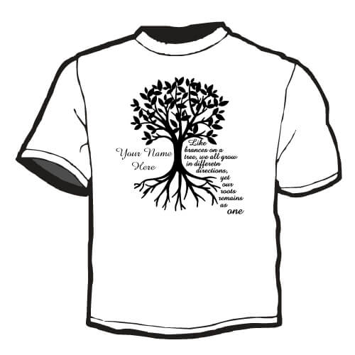 Shirt Template: Family Tree With Roots 1