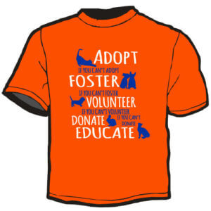 Shirt Template: Adopt, Volunteer, Foster 9
