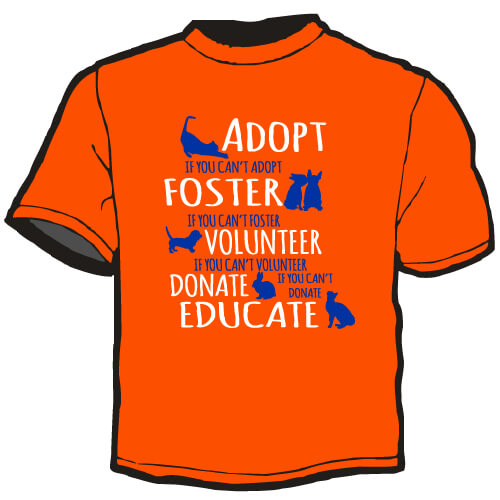 Shirt Template: Adopt, Volunteer, Foster 1