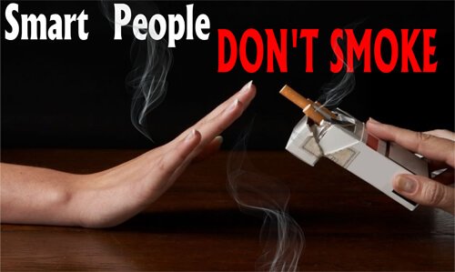 Tobacco Prevention Banner (Customizable): Smart People Don't Smoke 3