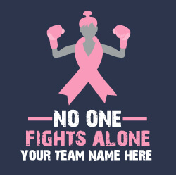 Cancer Awareness Banner (Customizable): No One Fights Alone 3