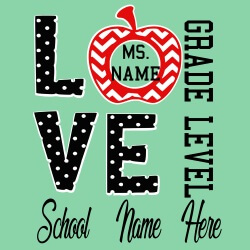 Teacher Appreciation Banner (Customizable): LOVE 1