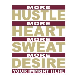 School Spirit Banner (Customizable): More Hustle, More Heart 1