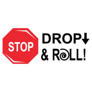 Fire Safety Banner (Customizable): Stop, Drop, and Roll