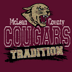 School Spirit Banner (Customizable): McLean County Cougars Tradition 1